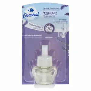 Ambientador eléctrico lavanda Essential recambio Carrefour 1 ud.