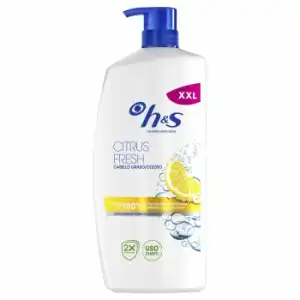 Champú anticaspa citrus fresh para cabello graso H&S 1000 ml.