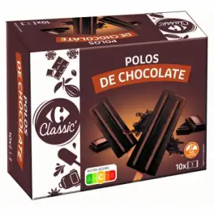 Helado de chocolate Classic' Carrefour sin gluten 10 ud.