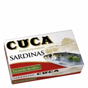 Sardinas en aceite de oliva Cuca 120 g.