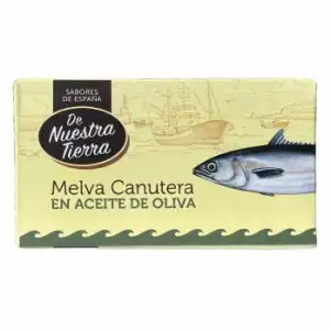 Filetes de melva en aceite de oliva De Nuestra Tierra 78 g.