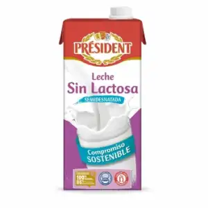 Leche semidesnatada Président sin lactosa brik 1 l.