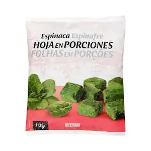 Espinacas en porciones Hacendado ultracongeladas Paquete 1 kg