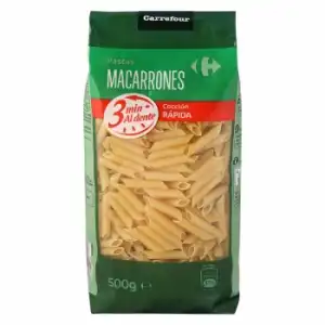 Macarrones cocción rápida Carrefour 500 g.