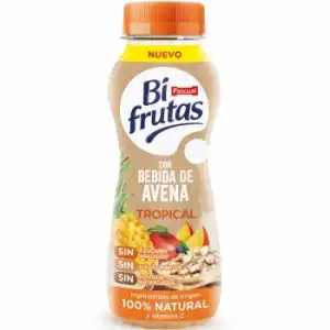 Zumo de frutas con avena sin azúcar añadida Bifrutas 240 ml.