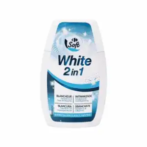 Dentífrico White 2in1 Carrefour Soft 100 ml.