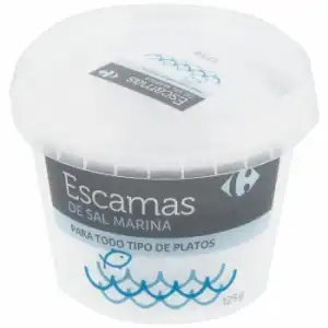 Sal marina en escamas Carrefour 125 g.