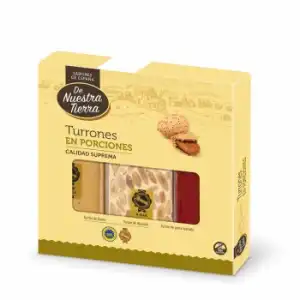 Turrón en porciones De Nuestra Tierra sin gluten 300 g.