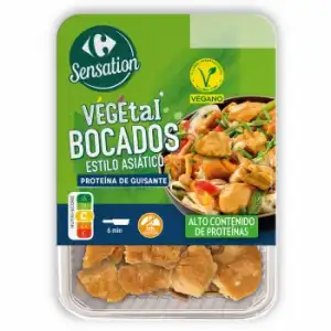 Bocados Vegetal estilo Asiático Carrefour Sensation sin gluten 180 g.