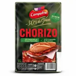 Chorizo extra reducido en grasas saturadas Campofrío sin gluten 65 g