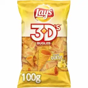 Conos de maíz sabor a queso Lay's 3D's Bugles 100 g.