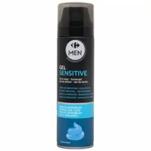 Gel de afeitado piel sensible Carrefour Men 200 ml.