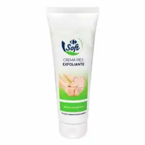 Crema exfoliante pies reduce las durezas Carrefour Soft 125 ml.