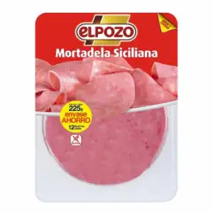 Mortadela siciliana en lonchas El Pozo sin gluten 225 g