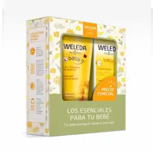 Set Weleda Caléndula: crema pañal 75 ml y champú - gel de ducha 200 ml.