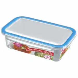 Hermetico Rectangular de Plástico Übik 1,5 L. - Transparente