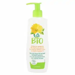 Gel de higiene intima con extracto de caléndula ecológica Carrfour Soft Bio 200 ml.