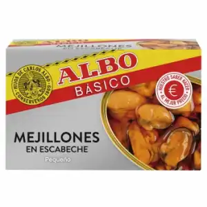 Mejillones en escabeche Albo sin gluten y sin lactosa 72 g.