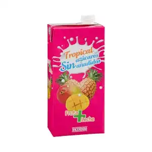 Fruta + leche tropical Hacendado sin azúcares añadidos Brick 1 L