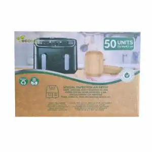 Papel rectangular especial para freidoras de aire Ecofami 50 ud.