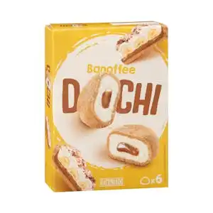 Helado Dochi Banoffee Hacendado de banana y masa de galleta Caja 216 ml