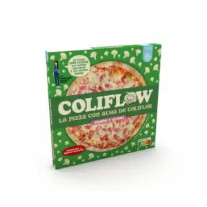 Pizza de jamón y queso Coliflow 400 g.