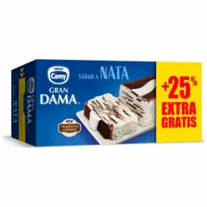 Bloque de helado sabor a nata Gran Dama Camy sin gluten 405 g.