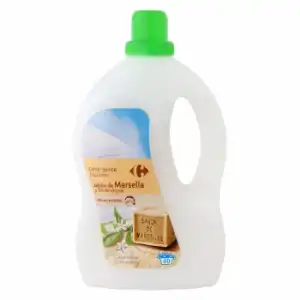 Detergente líquido con jabón de Marsella y flor de naranjo Carrefour 40 lavados.