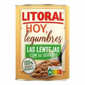 Lentejas de la abuela Hoy Legumbres Litoral sin gluten 425 g.