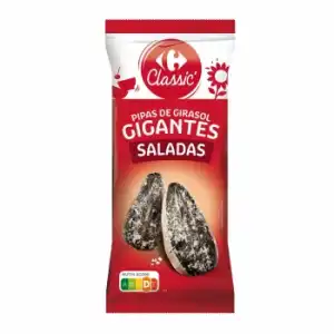 Pipas de girasol saladas Classic Carrefour 200 g.