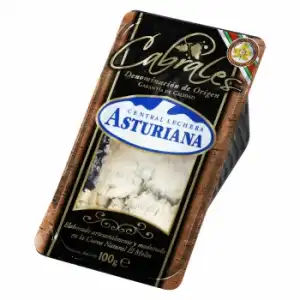 Queso azul cabrales Central Lechera Asturiana cuña 100 g