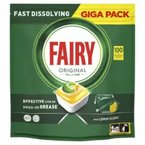 Lavavajillas a máquina pastillas todo en uno limón Fairy Original 100 ud.