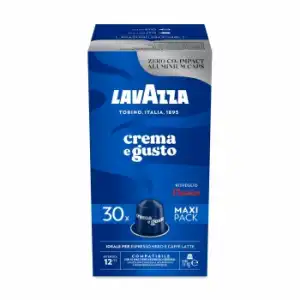 Café espresso crema e gusto en càpsulas Lavazza compatible con Nespresso 30 ud.