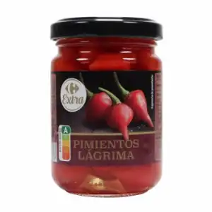 Pimientos rojos lágrima Extra Carrefour 85 g.