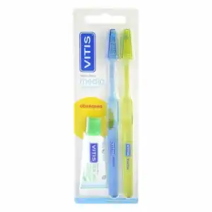 Cepillo dental medio Vitis 2 ud.