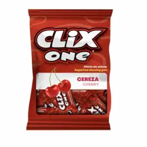 Chicles cereza sin azúcar Clix One sin gluten 50 g.