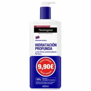 Loción hidratación profunda de absorción inmediata para piel seca Neutrogena 400 ml.