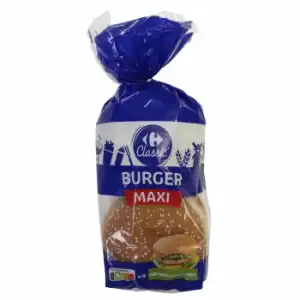 Pan de burger maxi Classic ́ Carrefour 4 ud.