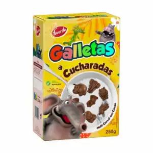 Galletas a cucharadas multicereales con cacao Favorita Gullón 250 g.