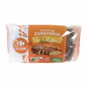 Bizcocho de zanahoria Classic' Carrefour sin gluten 300 g.