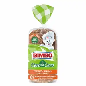 Pan de molde cereales y semillas Cero&Cero Bimbo 360 g.