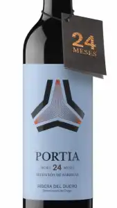 Vino tinto crianza tempranillo Portia Selección de Barricas D.O. Ribera de Duero 75 cl.