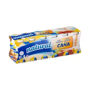 Yogur líquido natural Hacendado con azúcar de caña 12 mini botellas X 0.1 kg