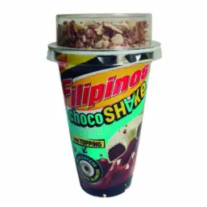 Bebida de chocolate 200 ml. + topping 10 g. Filipinos