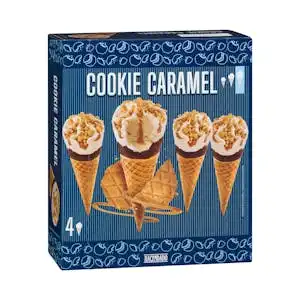 Helado cucurucho cookie caramel Hacendado Caja 480 ml