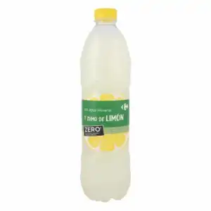 Agua mineral Carrefour con zumo de limón zero sin azúcares añadidos 1,5 l.