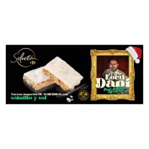 Turrón imperial de almendras con vainilla y sal Dani García Carrefour Selection 250 g.