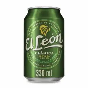 Cerveza El León clásica lata 33 cl.