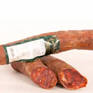 Chorizo cular ibérico bellota 50% raza ibérica taco Los Plantios Valturra pieza 400 g aprox