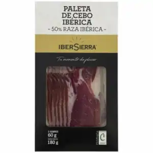 Estuche de Paleta de Cebo Ibérica 50% Raza Ibérica IberSierra sin gluten y sin lactosa 3 sobres de 60 g